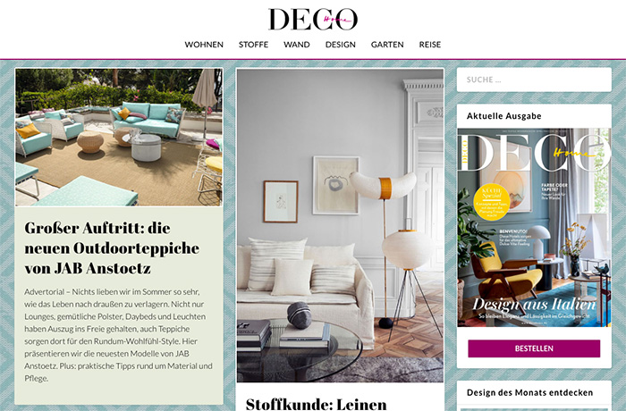 Screenshot der Website decohome.de